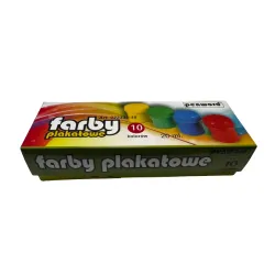 Farby plakatowe 10 kolorów, 20ml